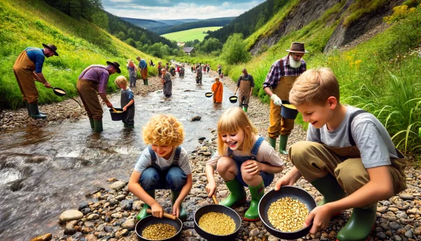 Entdecken Sie beim Goldsuche-Familien-Event in Brandenburg das Urstromtal. Spaß für die ganze Familie beim Goldwaschen und Abenteuer im Freien.