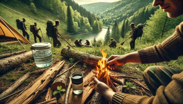 Überlebenstraining in der Märkischen Schweiz: Lerne im Rookie-Kurs Feuer machen, Trinkwasser gewinnen und Hindernisse überwinden. Perfekt für Einsteiger!